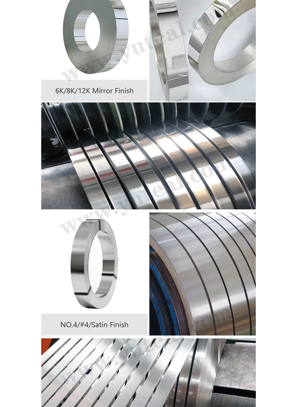 Customized Cold Rolled 0.1-3.0mm High Quality 201 301 304 430 Stainless Steel Band