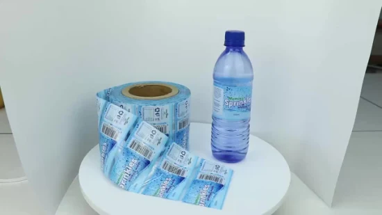 Etiqueta de manga termocontraíble de personalización de fábrica de China para botella de agua de 500 ml