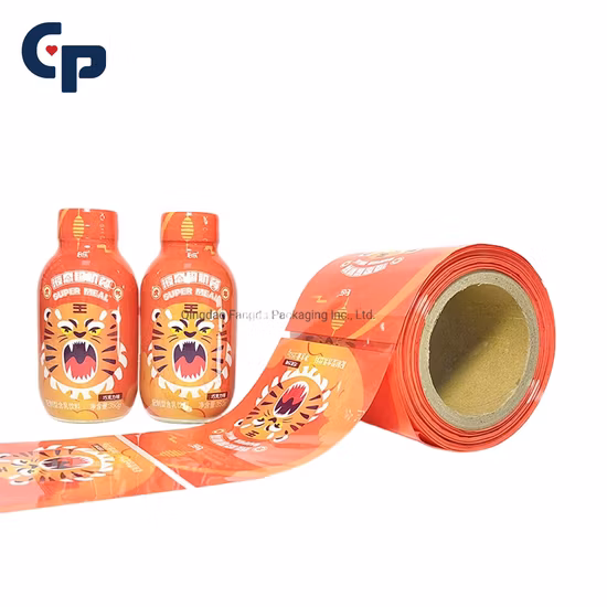 Diseño personalizado PVC/plástico Pet funda retráctil embalaje botella etiqueta funda retráctil para botella
